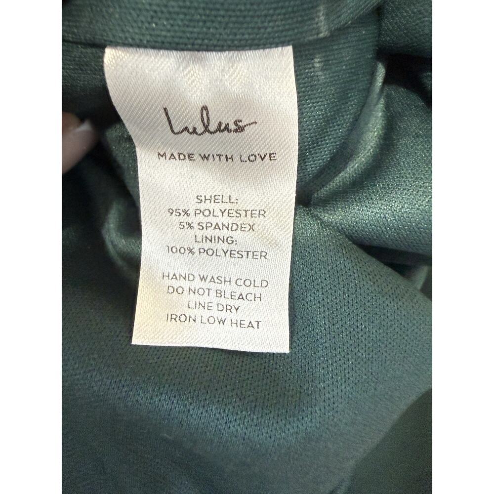 Lulus Teal Blue Strapless Maxi Dress With Split Front Hem Formal Gown XS NWT - Picture 10 of 15